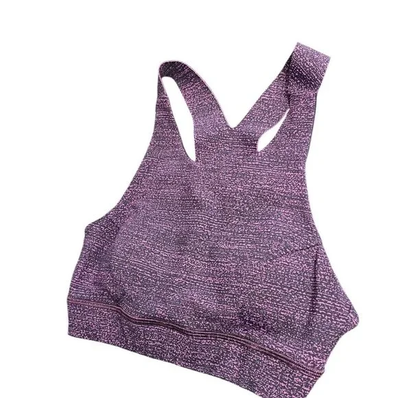 Lululemon Fast & Free Bra ,Nulux , Salt Dark Mystic, Purple, Athletic, Size 6 - Picture 5 of 8